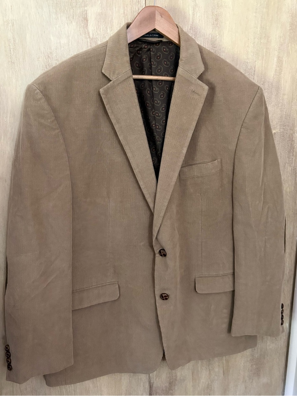 Chaps Tan men’s  Corduroy Sport Coat 48R
